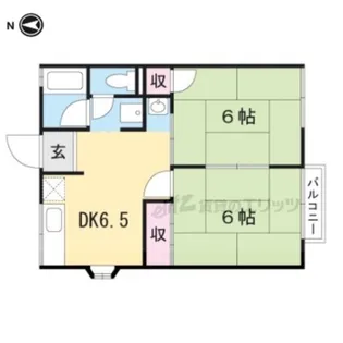 シティハイムなかがわ【1-102号室】の間取り
