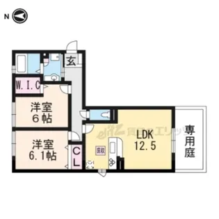 2LDKの間取り画像