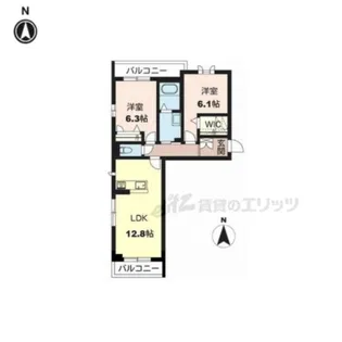 T residence 宮司西町【308号室】の間取り