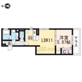 ブランドール椿原【1階】の間取り