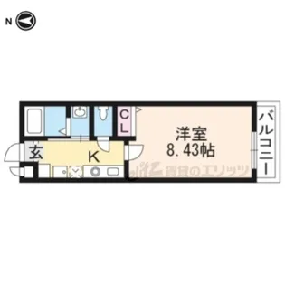 LaFite OMIYA【310号室】の間取り