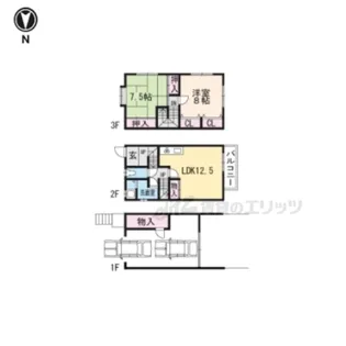 京都府京都市伏見区深草直違橋南1丁目【一戸建】の間取り