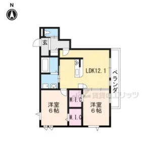 ボレロ西山天王山【305号室】の間取り