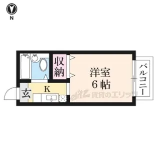 サンシティ長浜【A204号室】の間取り