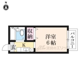 サンシティ長浜【B205号室】の間取り