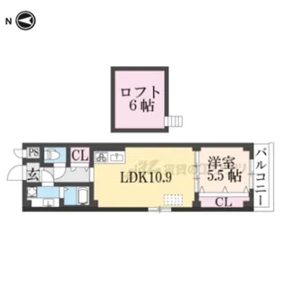 アドマステラス壬生松原【3階】の間取り