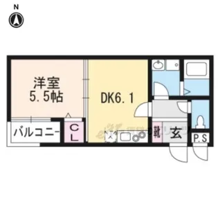 グロワール藤森【203号室】の間取り