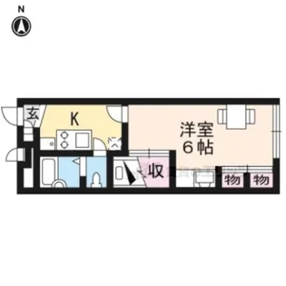 レオパレスなかの【102号室】の間取り