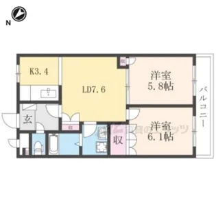 グランドソレイユ【2階】の間取り