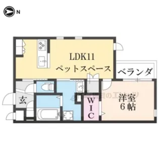 アップルコート北山【202号室】の間取り