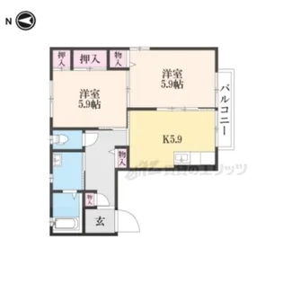 バウ ソリオC【2階】の間取り