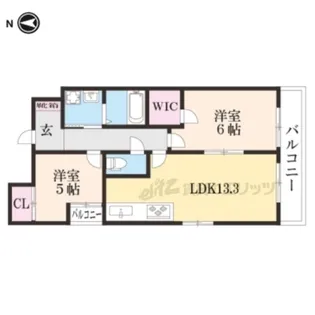 サクシード伏見車町2nd【5階】の間取り