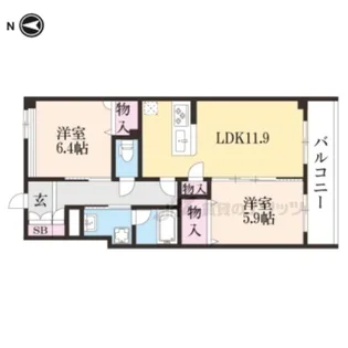シャーメゾン京都六角大宮【207号室】の間取り