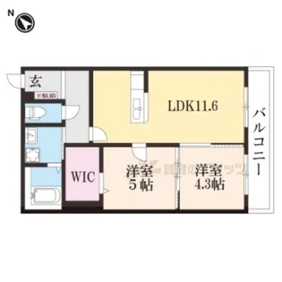 アンソレイエ【3階】の間取り