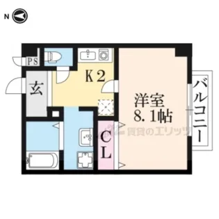 A.E.Mサボヌール【201号室】の間取り