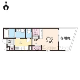 REVE de 京都下鴨【101号室】の間取り