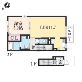 ノームハウス【2階】の間取り