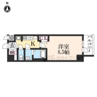 アドバンス京都エーデル【3階】の間取り