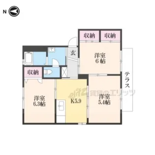 プラウシードI,II【2階】の間取り