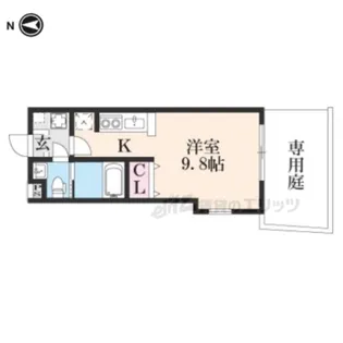 グレイトグレイス東寺【103号室】の間取り