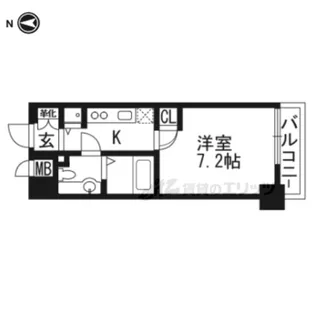 コスモフォーラム四条【5階】の間取り