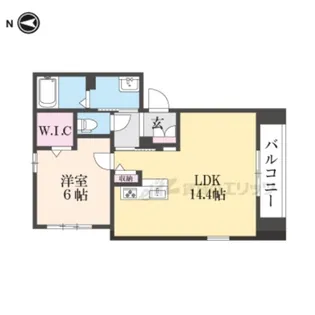 シャーメゾン翠石館【201号室】の間取り