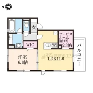 アリビオA棟【301号室】の間取り