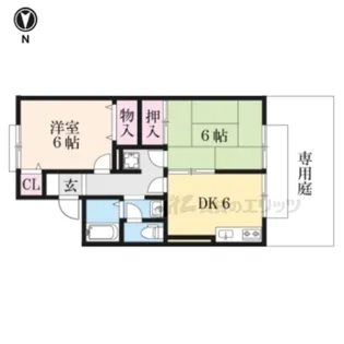 プリシェール姫髪【1階】の間取り