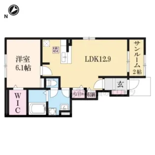 ミ・リブロ堅田【102号室】の間取り