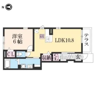 レジデンス愛A【1階】の間取り