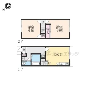 レオパレスジュネス栗東【104号室】の間取り