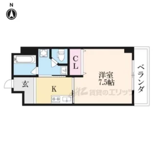 PREVIOUS FIELD烏丸紫明【2階】の間取り