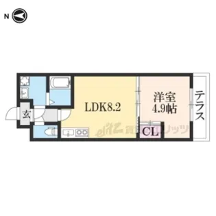 クレアーレ伏見南【502号室】の間取り
