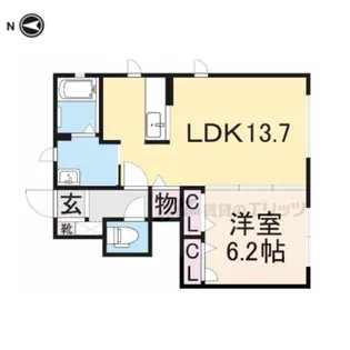 ベル ホープ【101号室】の間取り