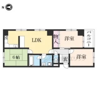 AG Soleil 福知山【401号室】の間取り