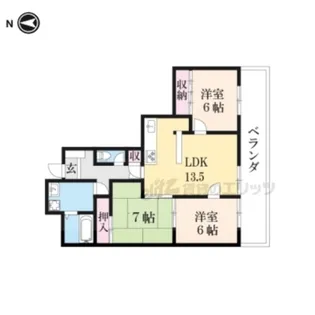 AG Soleil 福知山【402号室】の間取り