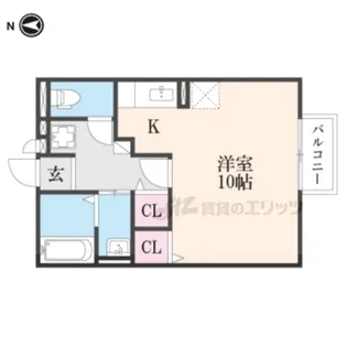 リビオンB棟【101号室】の間取り