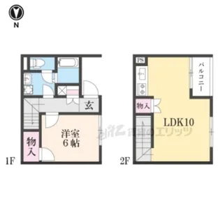 1LDKの間取り画像