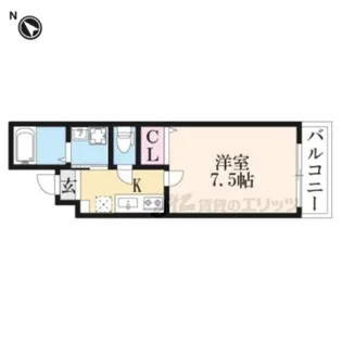 GRAND BRILLER 高台寺【4階】の間取り