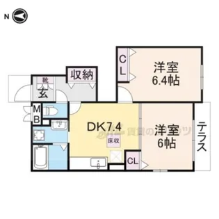 フォレストパーク・弐番館【103号室】の間取り