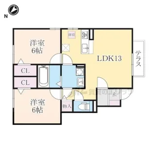 ボンヌ・シャンス UN【1階】の間取り