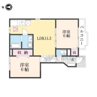 ウッズ?【1階】の間取り