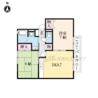 ファミール州見B棟【2階】の間取り