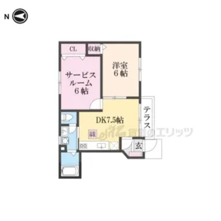 2DKの間取り画像