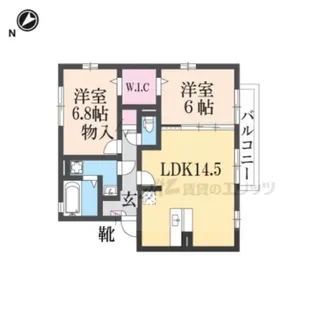 リビングタウン州見台D棟【2階】の間取り