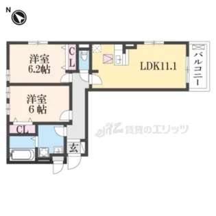シエル・エトワール【2階】の間取り