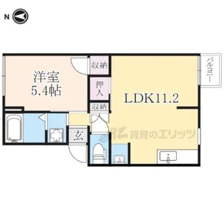 コーポ公手【1階】の間取り