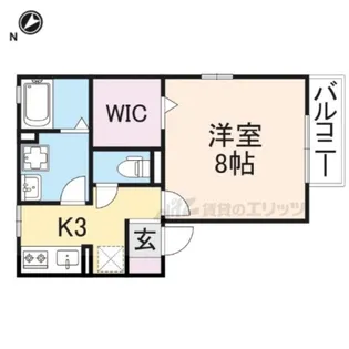 ジュネス駅南【202号室】の間取り