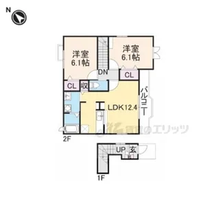ラ・ボンボニエール?【2階】の間取り