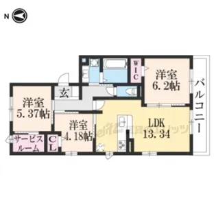 ジラソーレ【3階】の間取り